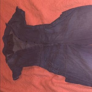 Denim mid calf length jumpsuit (wide legs)